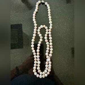Freshwater pearls and box.